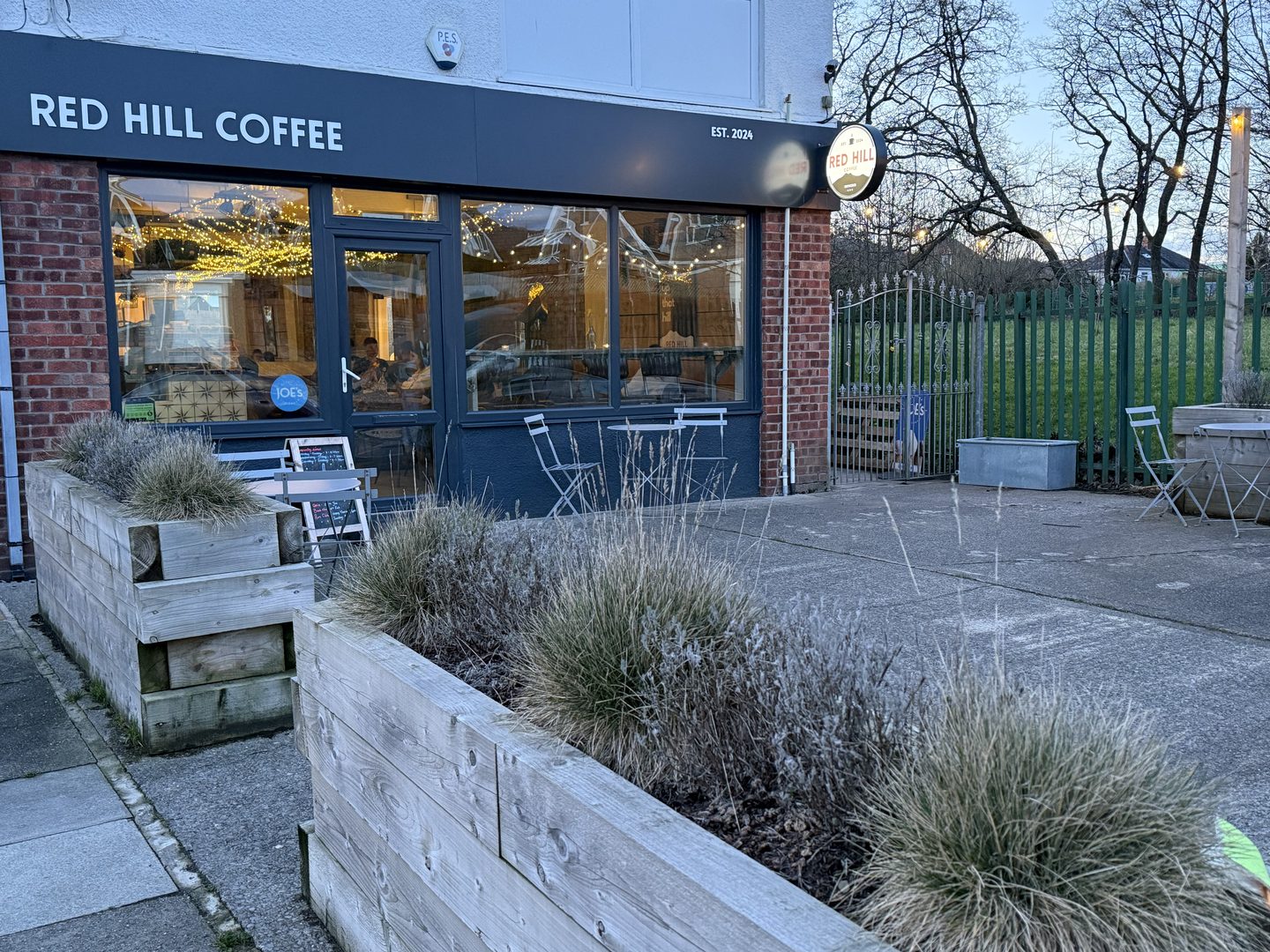 The Red Hill Coffee shopfront in Bryncoch