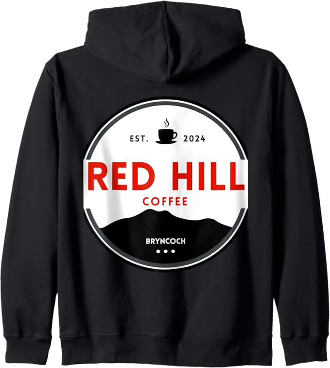 Statement Logo Zip Hoodie by Red Hill Coffee, view 1 of 2